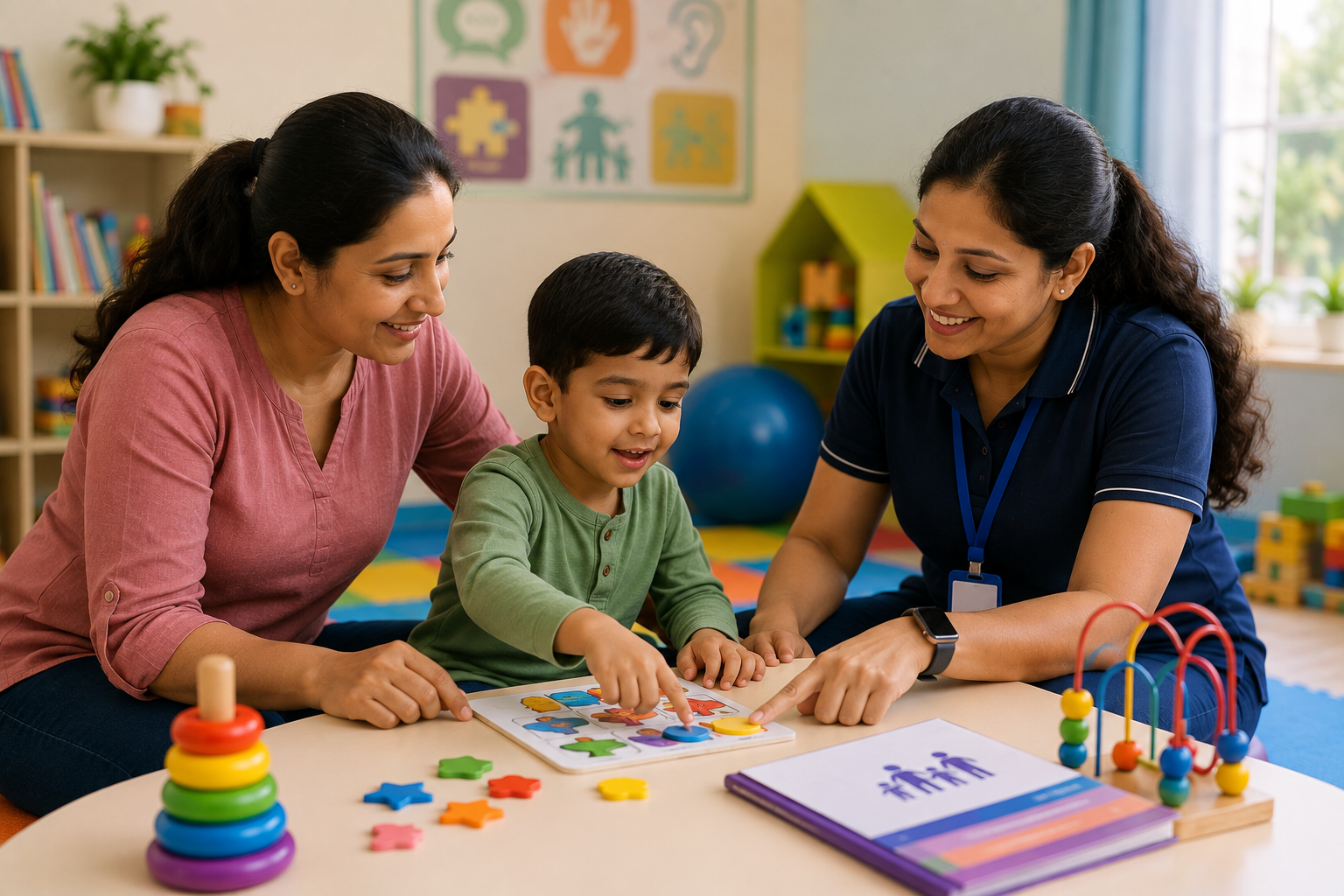 Parent supporting child